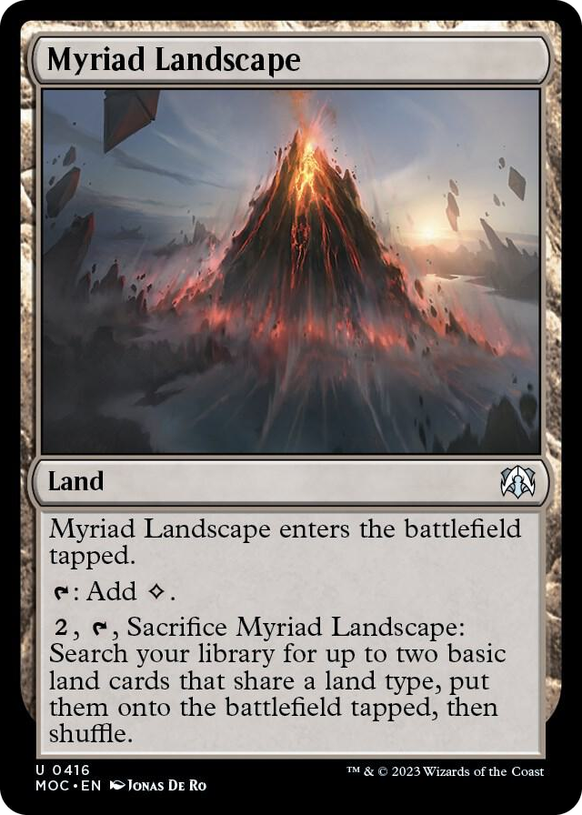 Myriad Landscape #416 U - Commander: March of the Machine Pokemon card