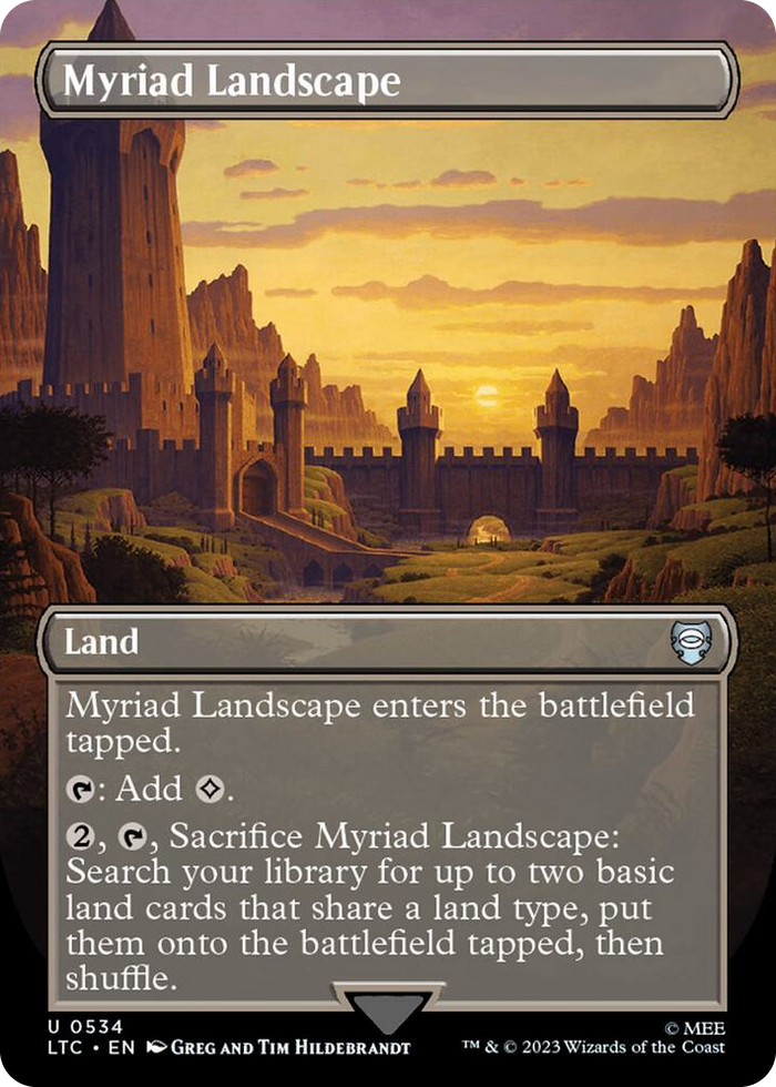 Myriad Landscape (Borderless) #534 U - Commander: The Lord of the Rings: Tales of Middle-earth Pokemon card