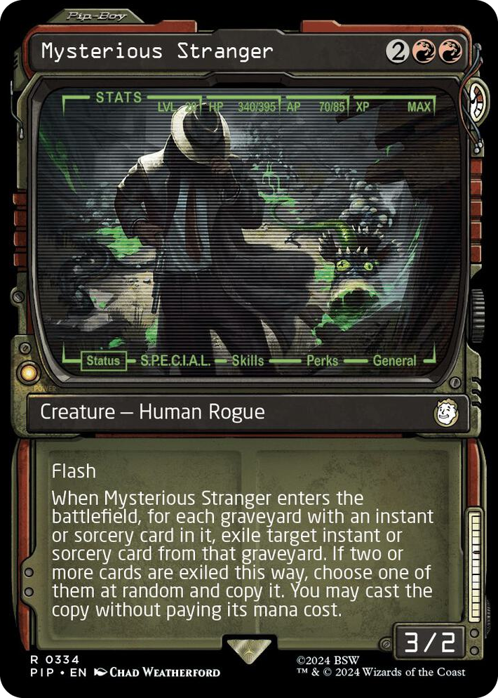 0334 Mysterious Stranger (Showcase) R Universes Beyond: Fallout