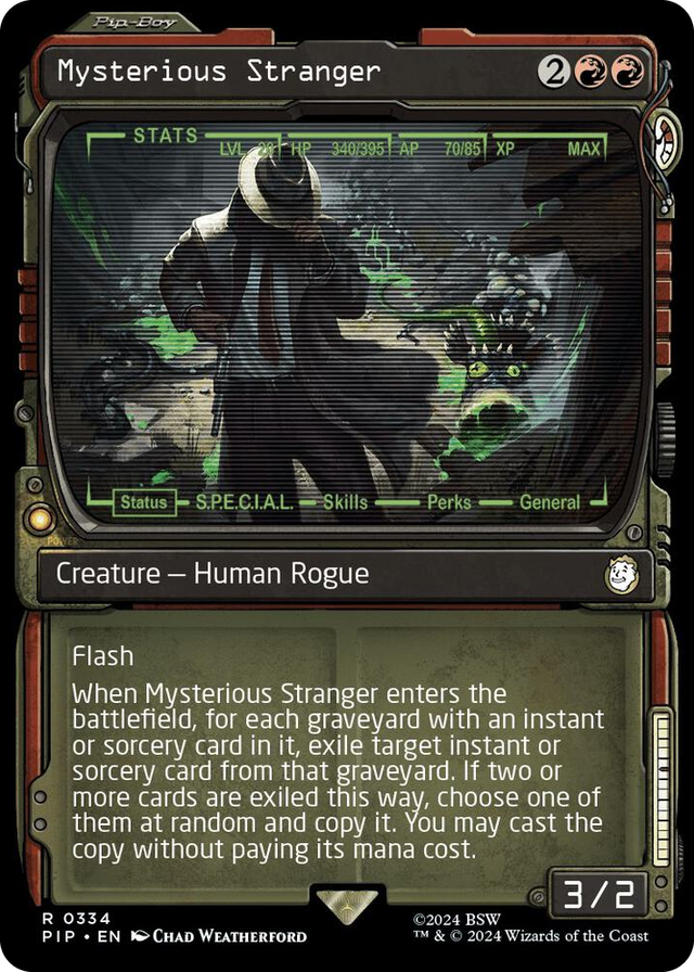 0334 Mysterious Stranger (Showcase) R Universes Beyond: Fallout