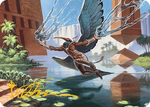 0014 Nadu, Winged Wisdom Art Card (Gold-Stamped Signature) S Art Series: Modern Horizons 3