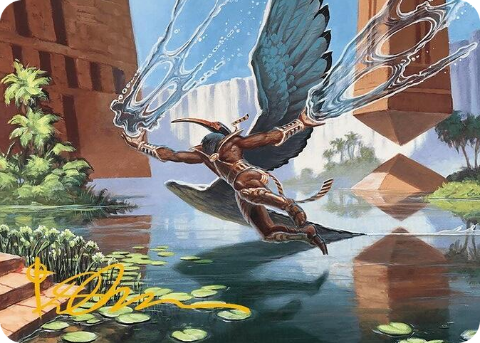 Nadu, Winged Wisdom Art Card (Gold-Stamped Signature) #14 S - Art Series: Modern Horizons 3 Pokemon card