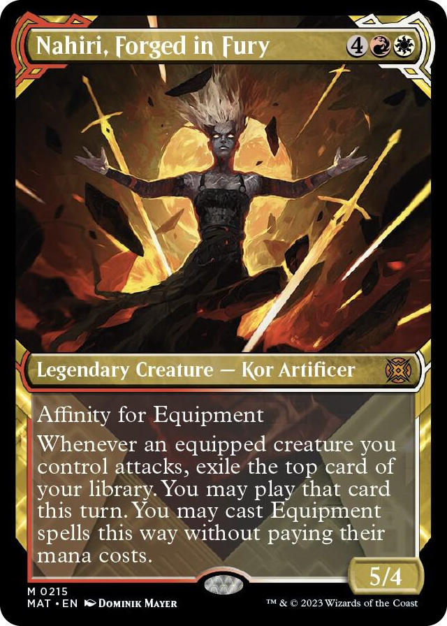 Nahiri, Forged in Fury (Halo Foil) #215 M - March of the Machine: The Aftermath Pokemon card