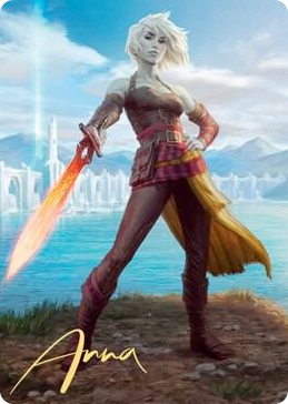 0003 Nahiri, Heir of the Ancients Art Card (3/81) (Gold-Stamped Signature) S Art Series: Zendikar Rising