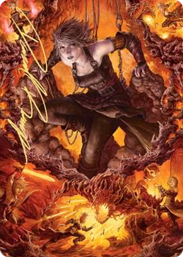 0004 Nahiri, Heir of the Ancients Art Card (4/81) (Gold-Stamped Signature) S Art Series: Zendikar Rising