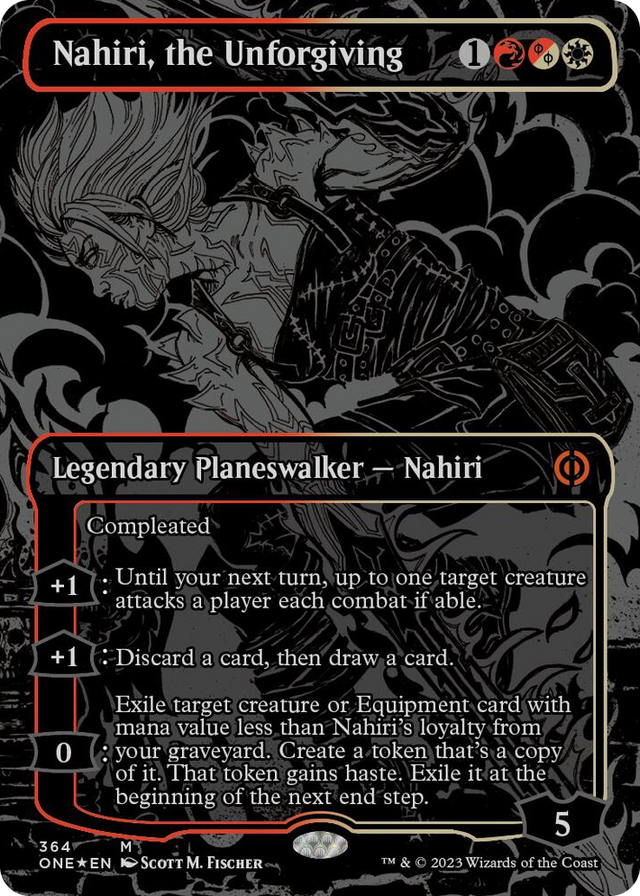 0364 Nahiri, the Unforgiving (Oil Slick Raised Foil) M Phyrexia: All Will Be One