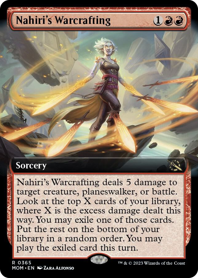 Nahiri's Warcrafting (Extended Art) #365 R - March of the Machine Pokemon card