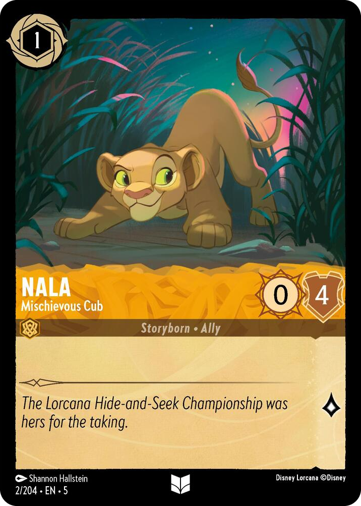 0002 Nala - Mischievous Cub Uncommon Shimmering Skies