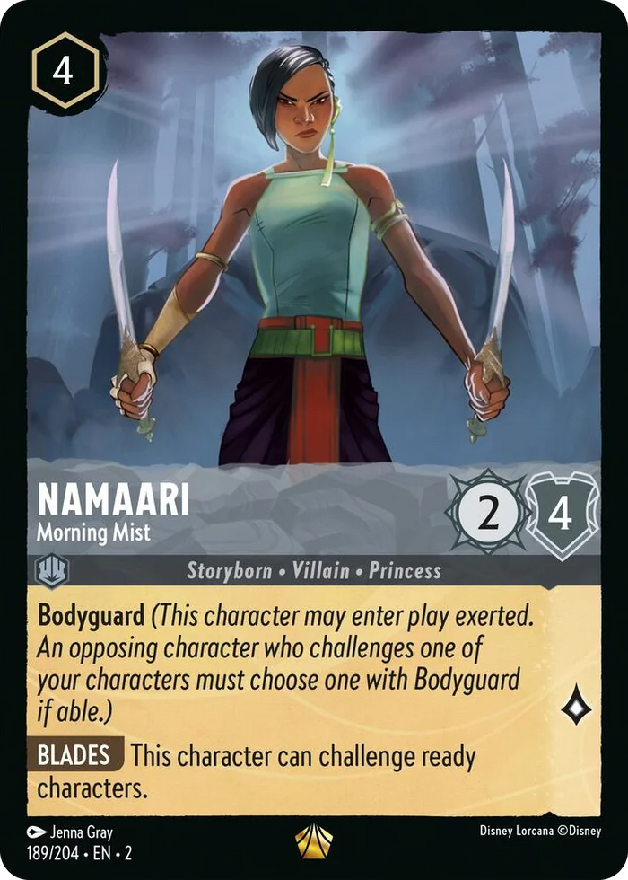 Namaari - Morning Mist #189 Legendary - Rise of the Floodborn Pokemon card