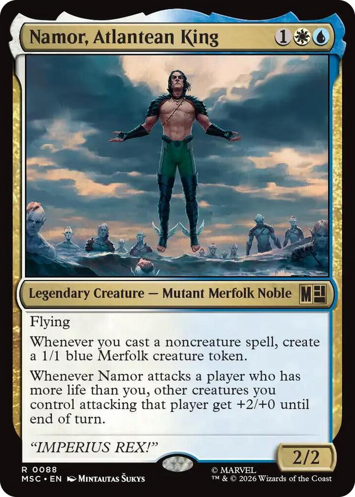 Namor, Atlantean King #88 R - Commander: Marvel Super Heroes Pokemon card