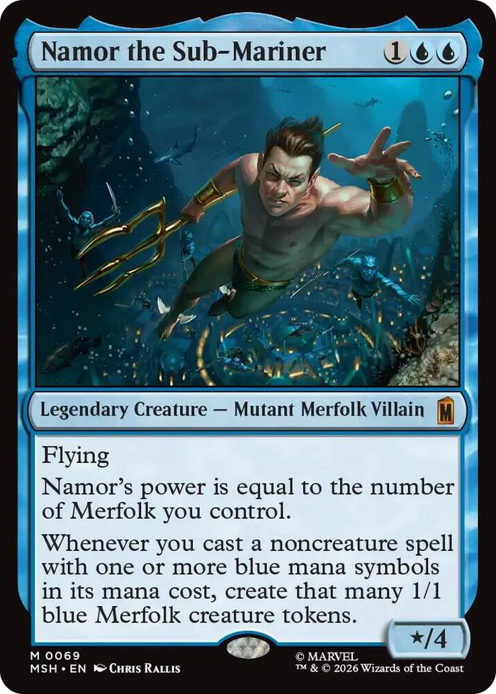 Namor the Sub-Mariner #69 M - Marvel Super Heroes Pokemon card