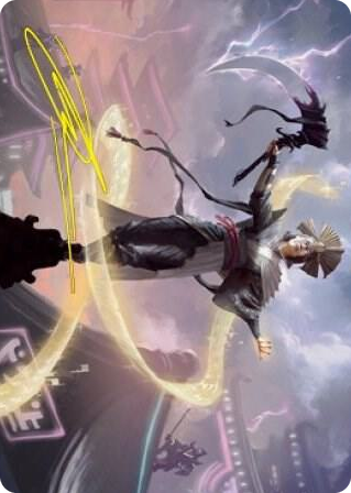 0035 Naomi, Pillar of Order Art Card (Gold-Stamped Signature) S Art Series: Kamigawa: Neon Dynasty