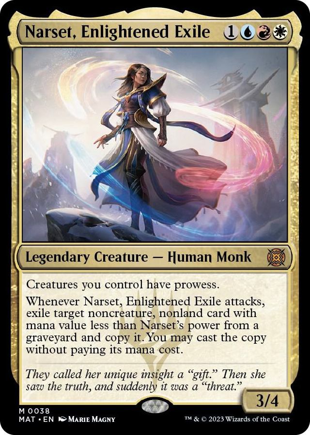 Narset, Enlightened Exile #38 M - March of the Machine: The Aftermath Pokemon card