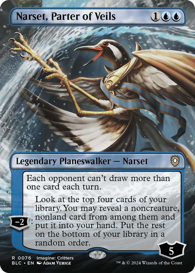 0076 Narset, Parter of Veils (Borderless) R Commander: Bloomburrow