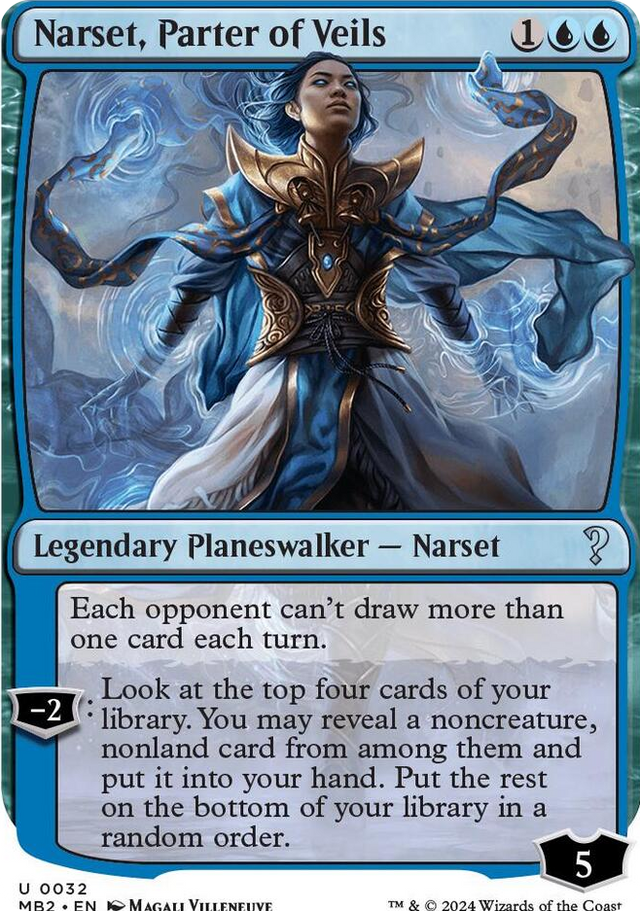 0032 Narset, Parter of Veils (White Border) U Mystery Booster 2