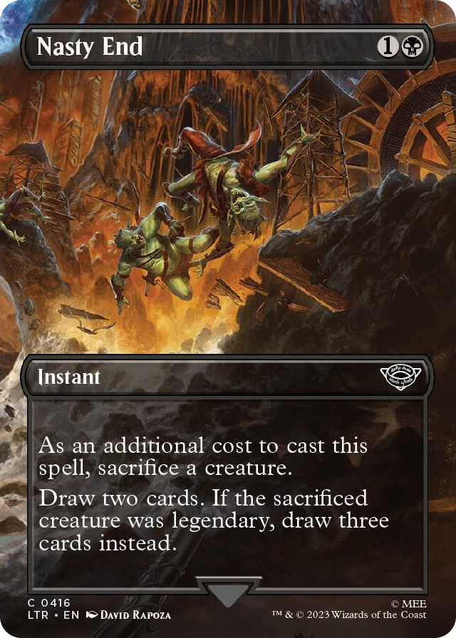 Nasty End (Borderless) #416 C - Universes Beyond: The Lord of the Rings: Tales of Middle-earth Pokemon card