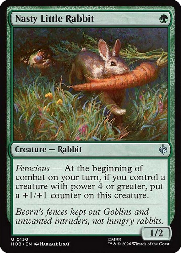 Nasty Little Rabbit #130 U - The Hobbit Pokemon card