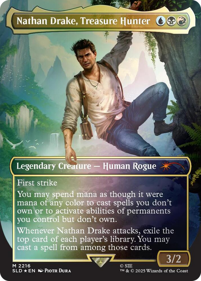2216 Nathan Drake, Treasure Hunter (Rainbow Foil) M Secret Lair Drop Series