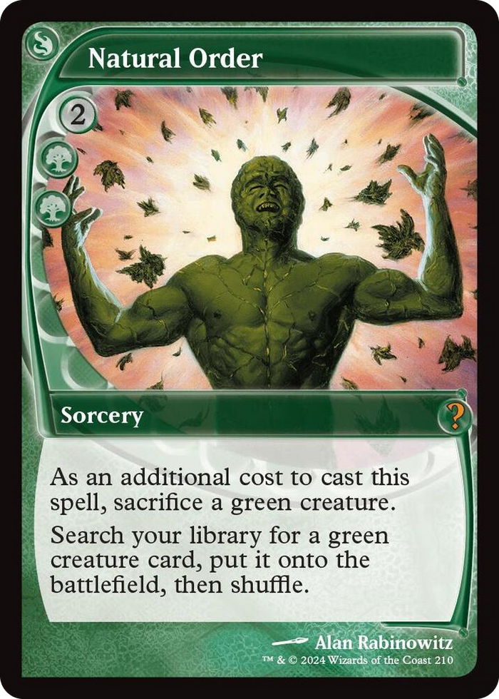 Natural Order (Future Sight) #210 M - Mystery Booster 2 Pokemon card