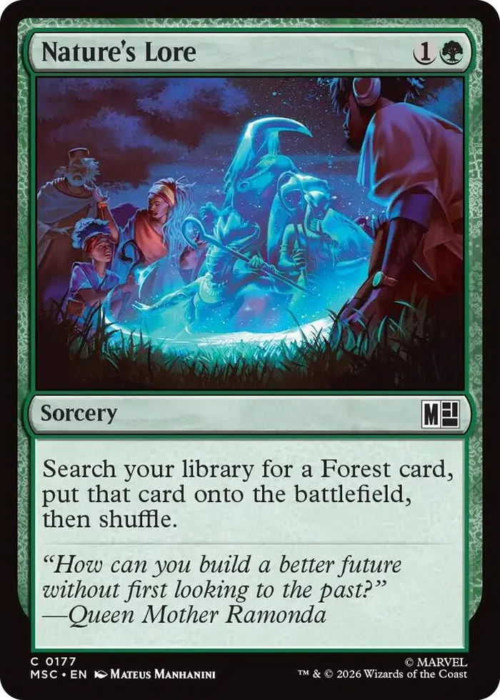 0177 Nature's Lore (Surge Foil) C Commander: Marvel Super Heroes