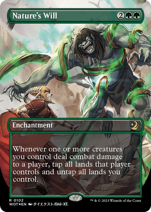 0102 Nature's Will (Anime Borderless) (Confetti Foil) R Wilds of Eldraine: Enchanting Tales