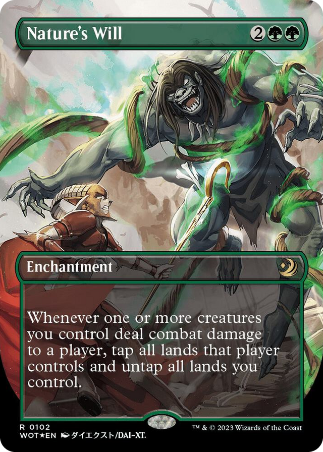 0102 Nature's Will (Anime Borderless) (Confetti Foil) R Wilds of Eldraine: Enchanting Tales