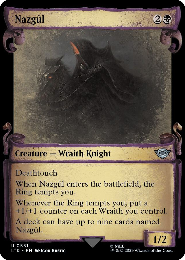 Nazgul (0551) (Showcase Scrolls) #551 U - Universes Beyond: The Lord of the Rings: Tales of Middle-earth Pokemon card