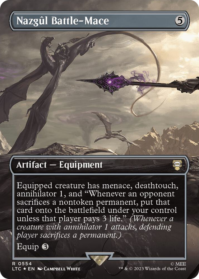 0554 Nazgul Battle-Mace (Borderless) (Surge Foil) R Commander: The Lord of the Rings: Tales of Middle-earth