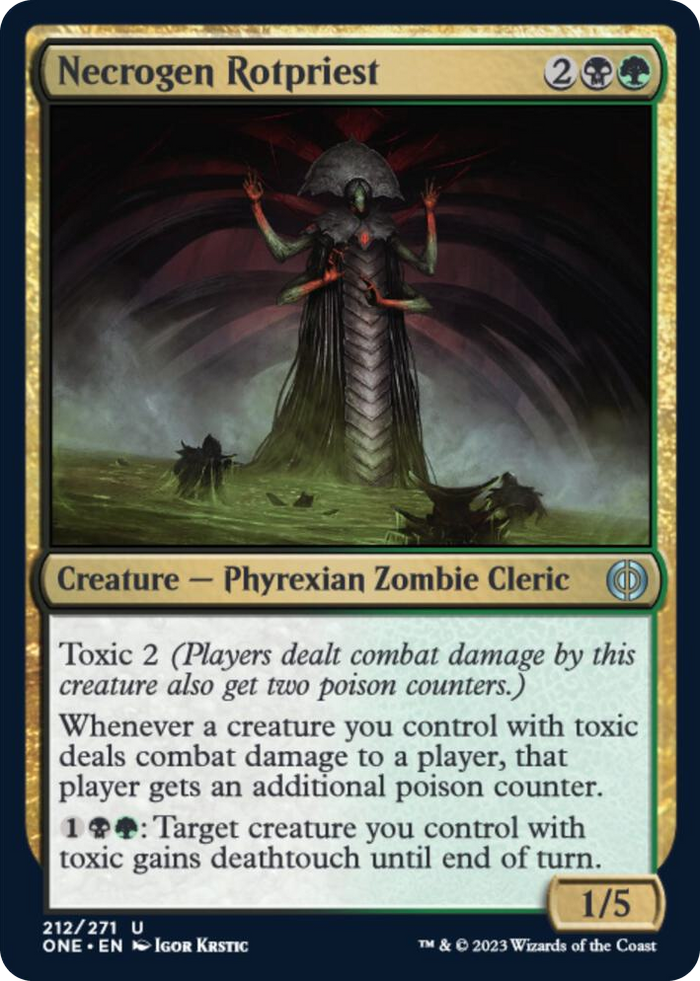 Necrogen Rotpriest #212 U - Phyrexia: All Will Be One Pokemon card