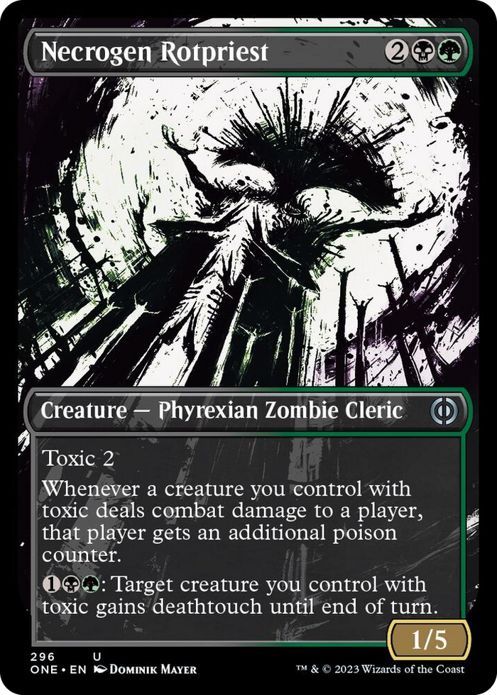 Necrogen Rotpriest (Showcase) #296 U - Phyrexia: All Will Be One Pokemon card