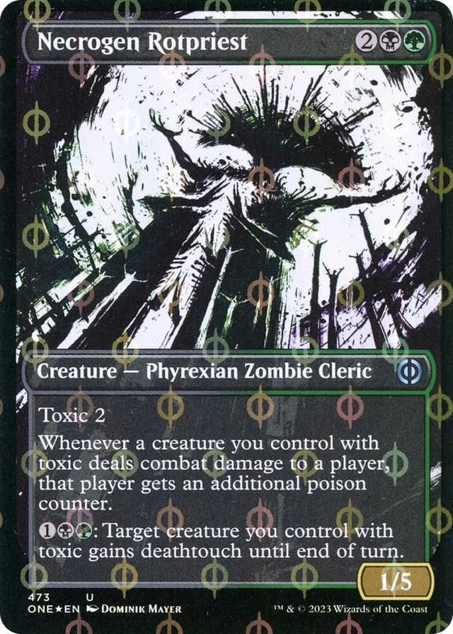0473 Necrogen Rotpriest (Showcase) (Step-and-Compleat Foil) U Phyrexia: All Will Be One