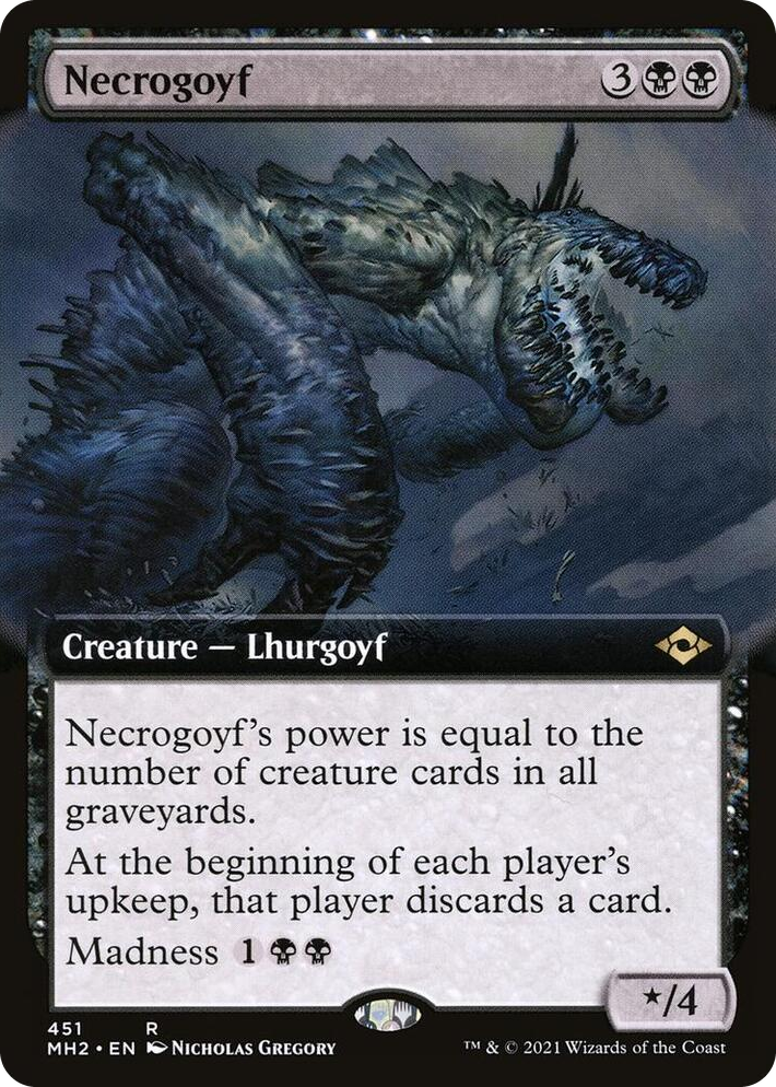 0451 Necrogoyf (Extended Art) R Modern Horizons 2