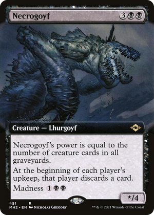 0451 Necrogoyf (Extended Art) R Modern Horizons 2