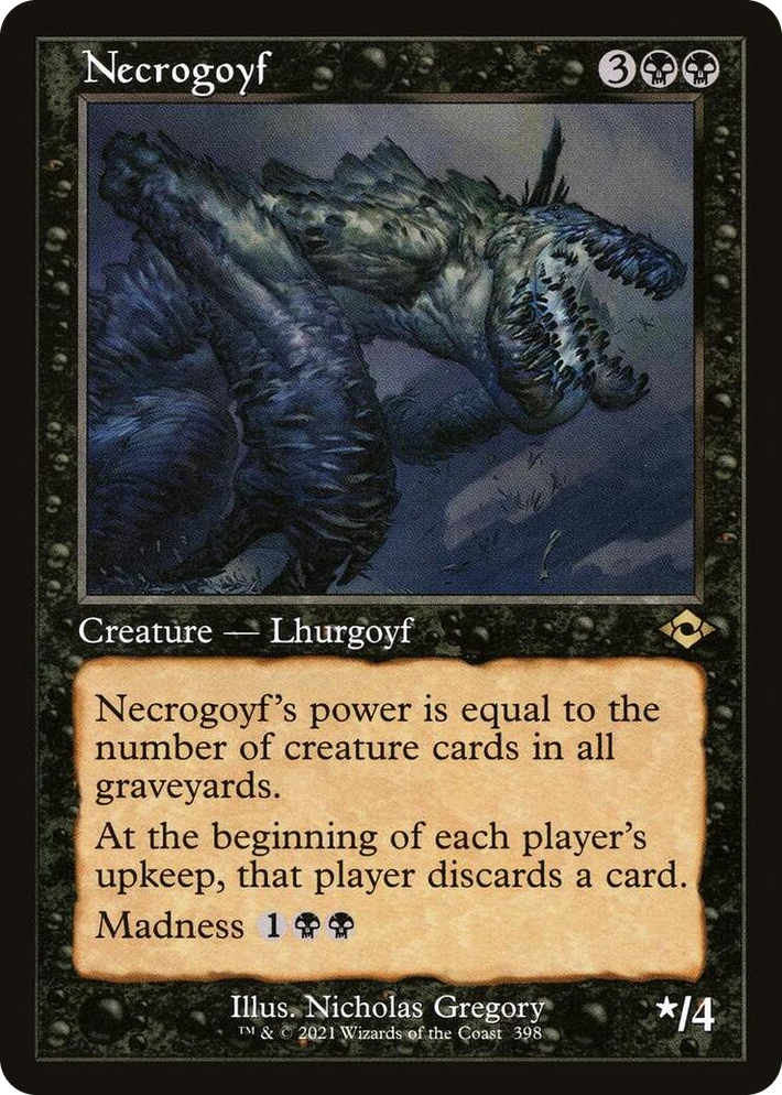 0398 Necrogoyf (Retro Frame) R Modern Horizons 2