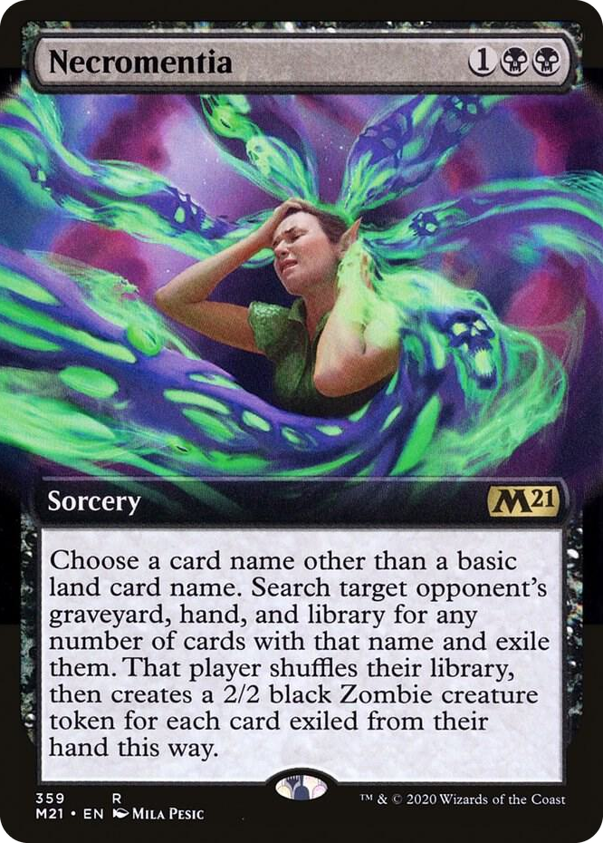 0359 Necromentia (Extended Art) R Core Set 2021