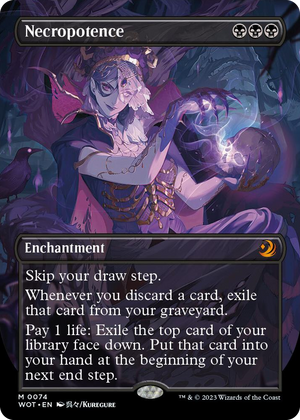 0074 Necropotence (Anime Borderless) M Wilds of Eldraine: Enchanting Tales