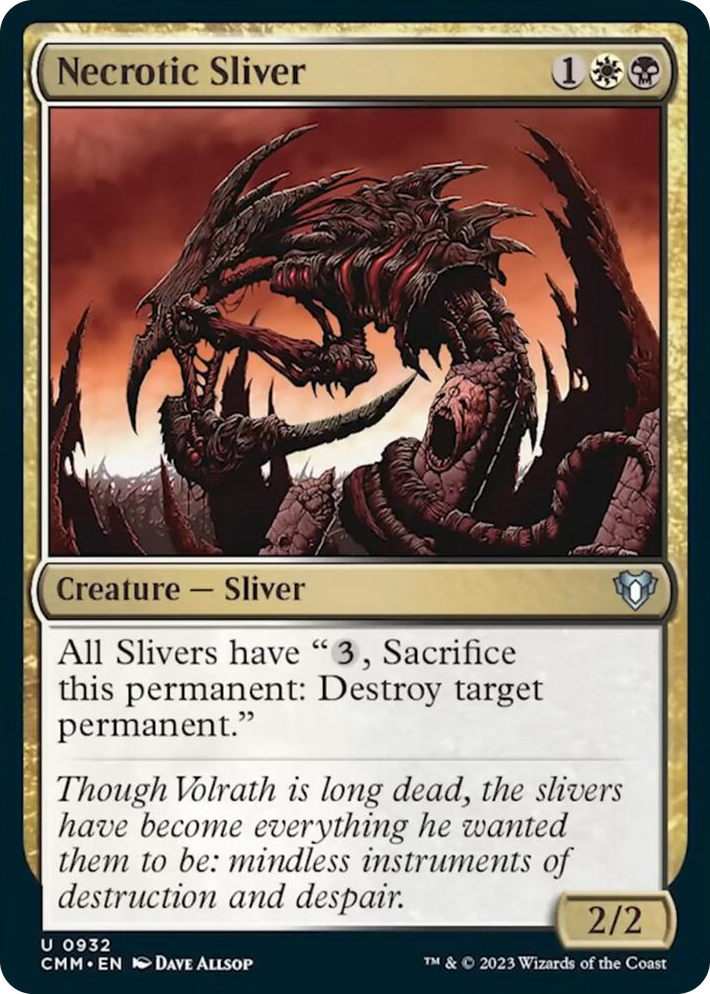 0932 Necrotic Sliver U Commander Masters