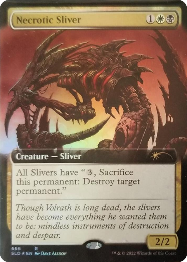 0666 Necrotic Sliver (Extended Art) R Secret Lair Drop Series
