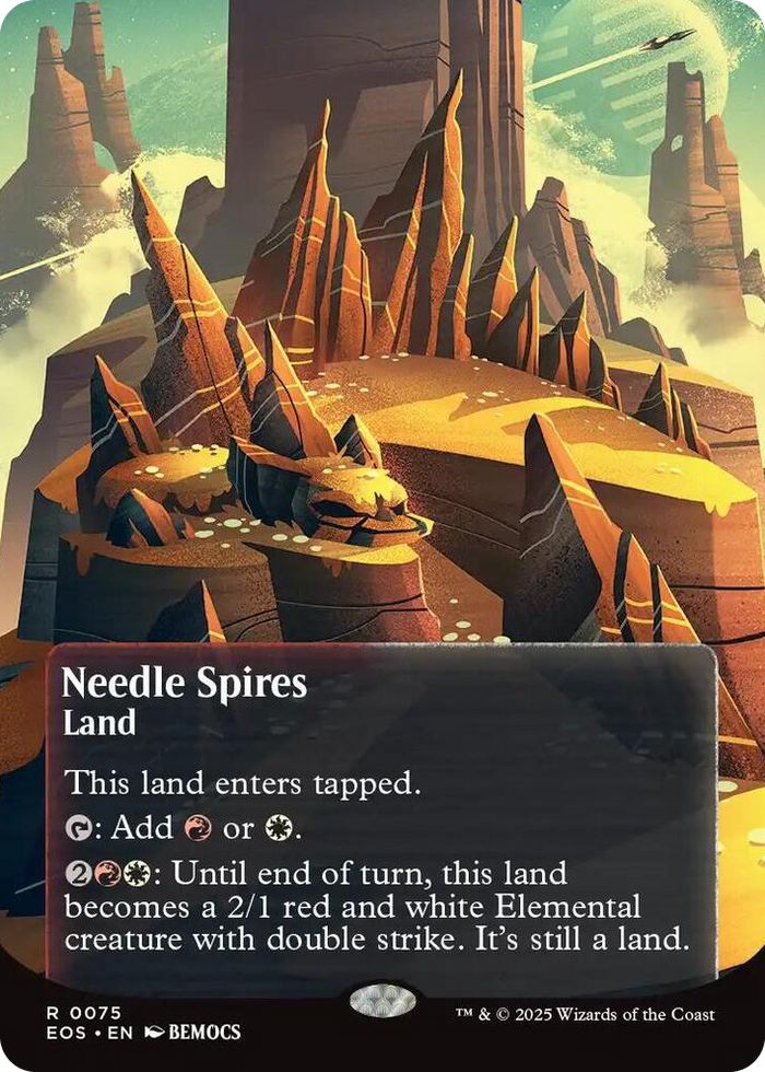 Needle Spires (0075) (Borderless) #75 R - Edge of Eternities: Stellar Sights Pokemon card