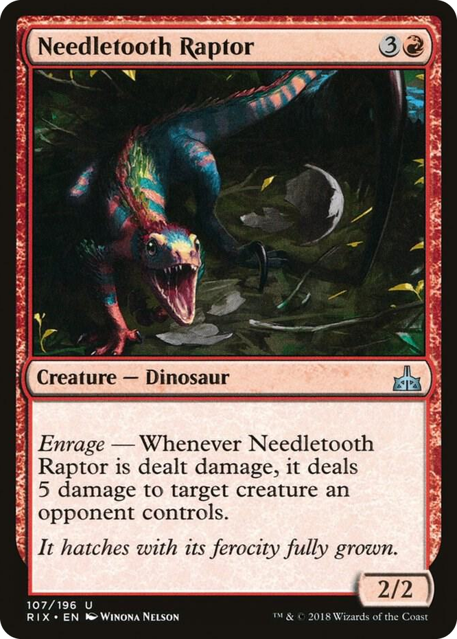 0107 Needletooth Raptor U Rivals of Ixalan