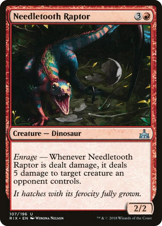 0107 Needletooth Raptor U Rivals of Ixalan