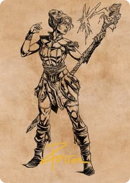 0074 Neera, Wild Mage Art Card (Gold-Stamped Signature) S Art Series: Commander Legends: Battle for Baldur's Gate