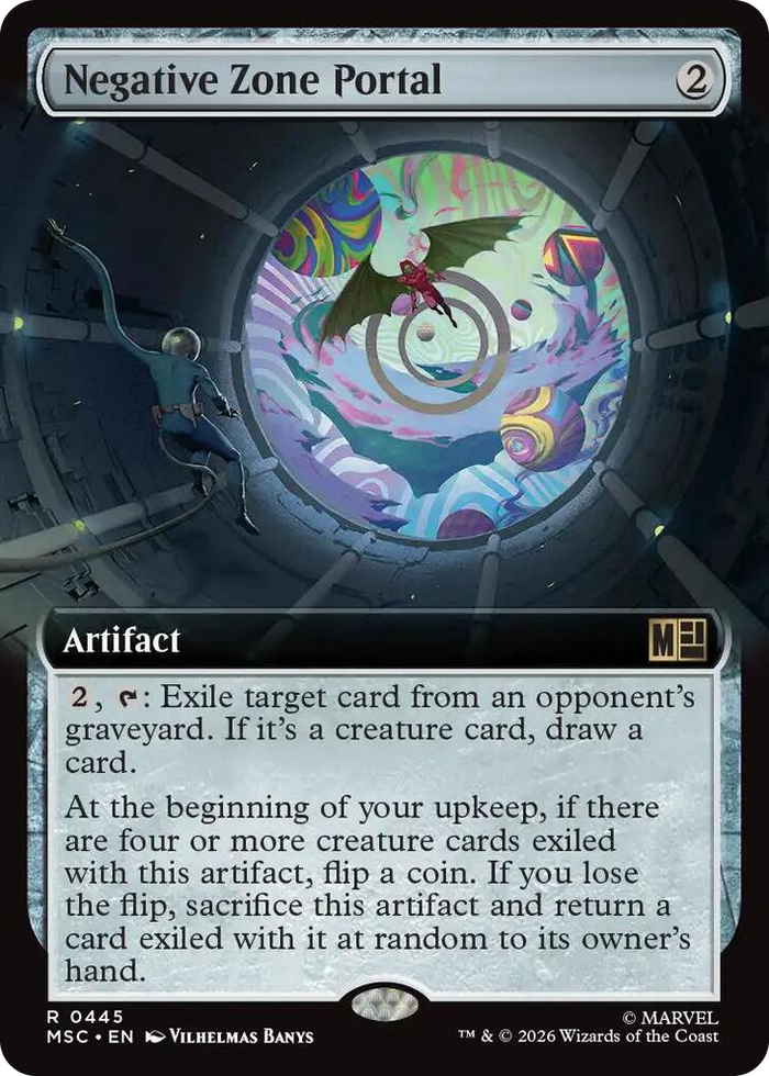 Negative Zone Portal (Extended Art) #445 R - Commander: Marvel Super Heroes Pokemon card