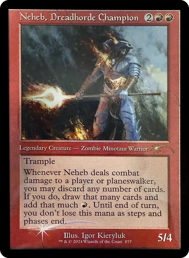 0857 Neheb, Dreadhorde Champion (Retro Frame) R Secret Lair Drop Series