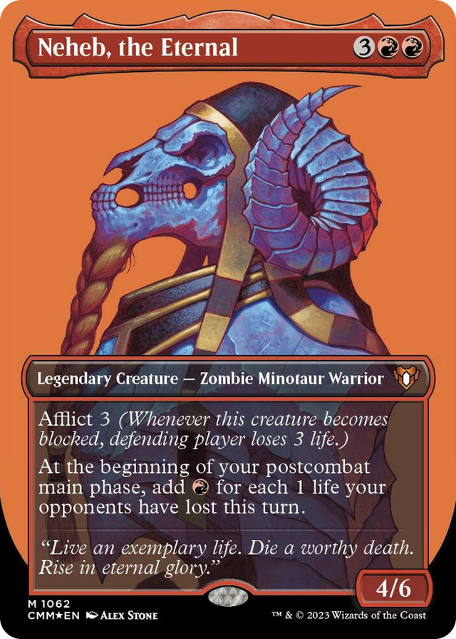 1062 Neheb, the Eternal (Textured Foil) M Commander Masters