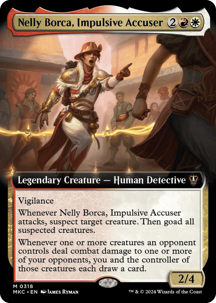 Nelly Borca, Impulsive Accuser (Extended Art) #318 M - Commander: Murders at Karlov Manor Pokemon card