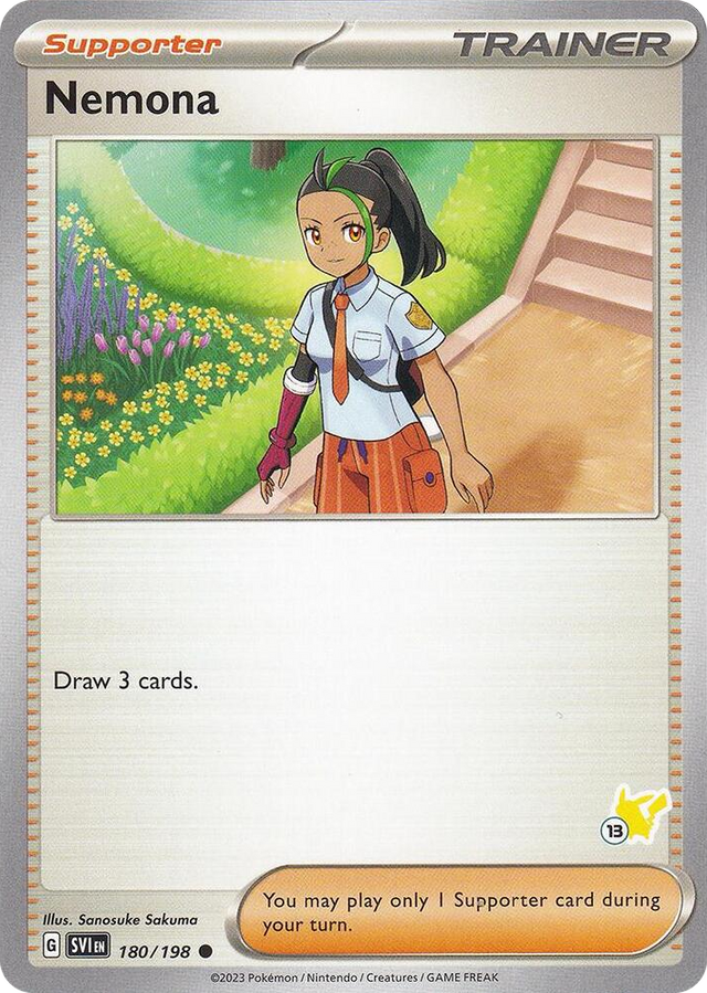 0180 Nemona - Pikachu 13 Common Battle Academy 2024