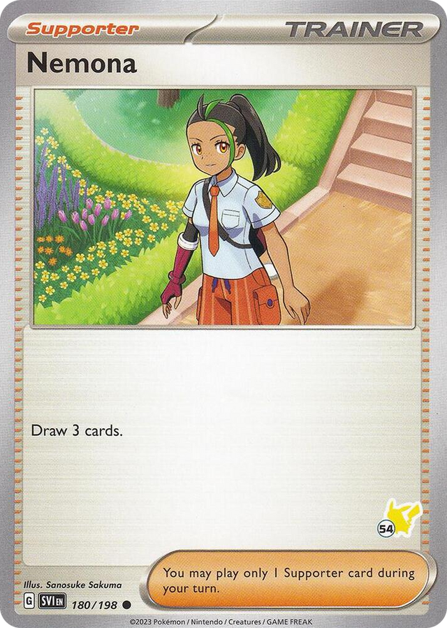 0180 Nemona - Pikachu 54 Common Battle Academy 2024