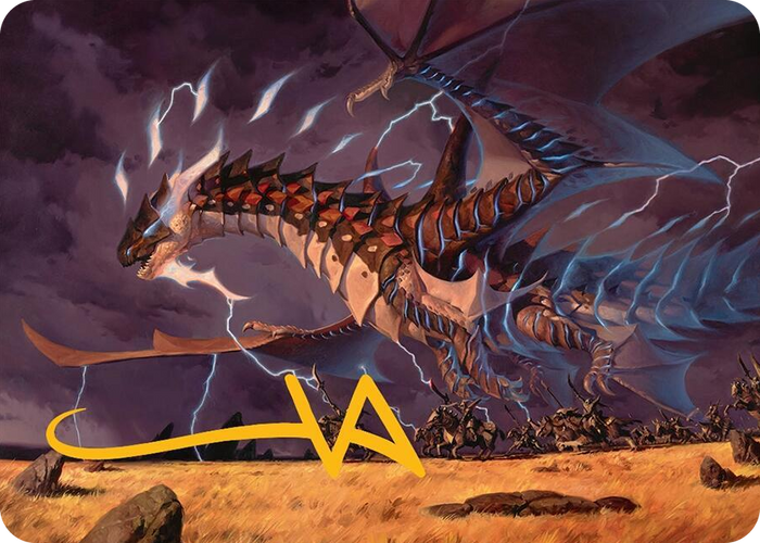 Neriv, Heart of the Storm Art Card (25/54) (Gold-Stamped Signature) #25 S - Art Series: Tarkir: Dragonstorm Pokemon card