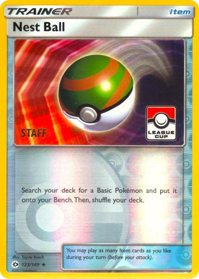 0123 Nest Ball - 123/149 (League Cup) [Staff] Promo League & Championship Cards